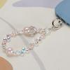 Cell Phone Charm Lanyard 26cm Crown Beads Phone Case Wrist Strap for Women Girls
