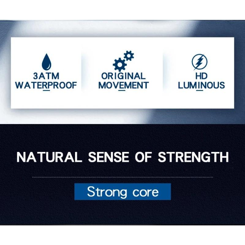 BINBOND Casual Fashion Ultra-thin Sea Horse Series Quartz Men's Watch Date Waterproof Luminous Sports Business Men's Wrist Watch