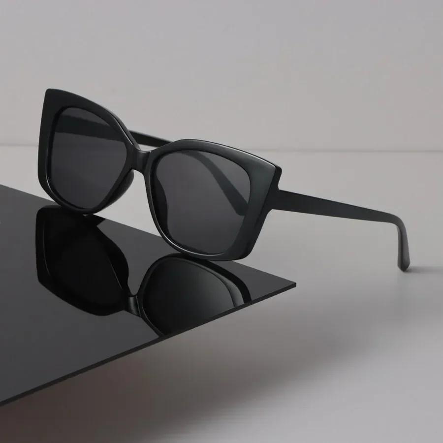 Модные женские солнцезащитные очки Мужские квадратные винтажные солнцезащитные очки с большой оправой Стильные зеркальные черные ретро очки