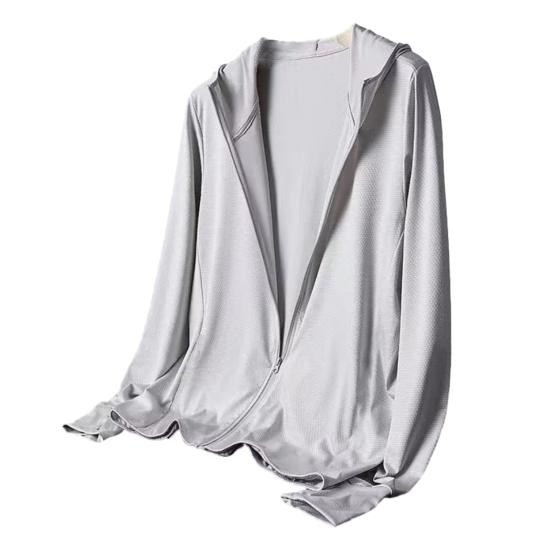 Мужская толстовка с капюшоном из ледяного шелка и рыбалки, с капюшоном из дышащей сетки, солнцезащитное пальто, летняя однотонная тонкая верхняя одежда