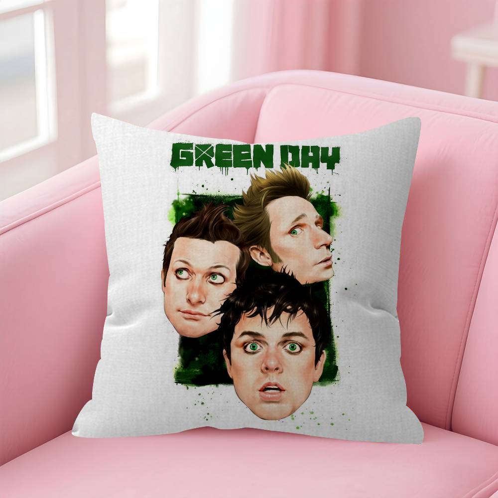 ROCK Green Day logo Pillowcases Home Bedding Decorative Pillow Cover Wedding Super Soft Pillow Case