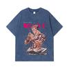 275 GSM Washed T-shirts 100% Cotton Jujutsu Kaisen V46 Sukuna Print Unisex Heavy Cotton T Shirt