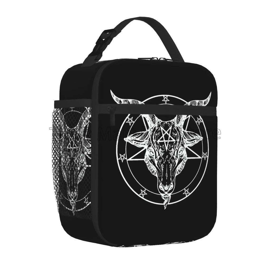 Бафомет Пентаграмма Сатанинская Оккультная Церковь Сатаны Коза Готическая Ланч-бокс для пикника и путешествий Многоразовая водонепроницаемая изолированная сумка для обеда