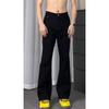 Men's Black Straight-Leg Jeans: American Vibe, Spring Trend, Flared High Street Style, All-Match Casual Trousers
