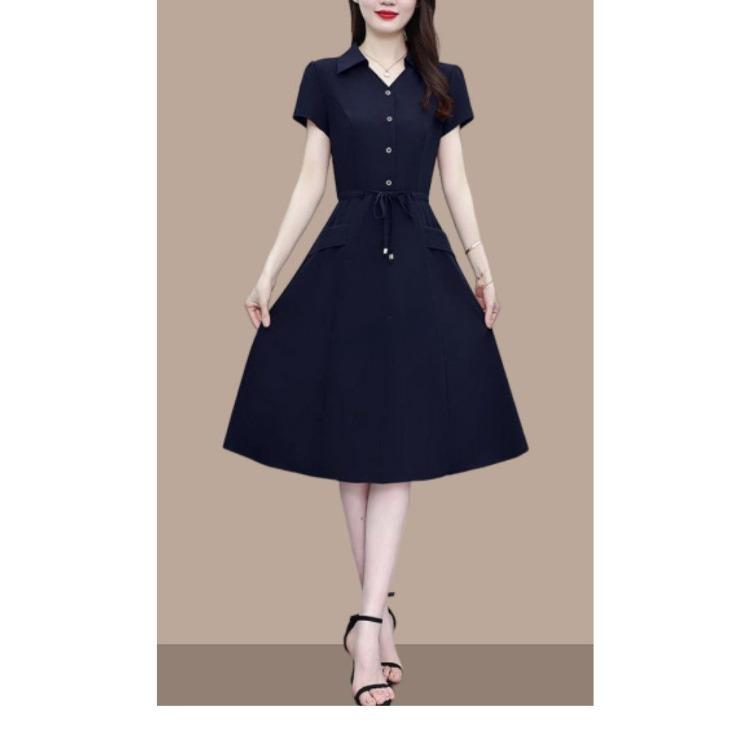 Модное летнее платье для мам, свободного кроя, с завязками на талии, элегантное и стройнящее для женщин среднего возраста