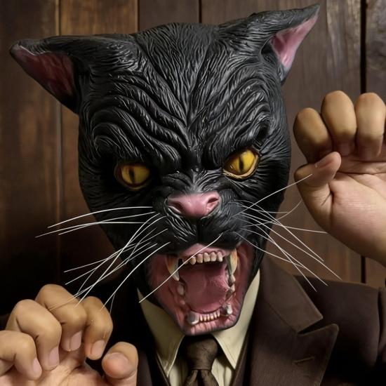 Cat Animal Mask COS Funny and quirky performance props can be labeled