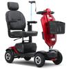 Elderly Foldable 4-Wheel Electric Scooter 300W 20AH Advanced Mobility Bicycle MAX PLUS Red