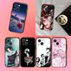 Аниме N-Nana Чехол для телефона для iPhone 17,16,15,14,13,12,11,Pro,XS,Max,XR,Plus,E,SE4,Mini Черный Мягкий Чехол
