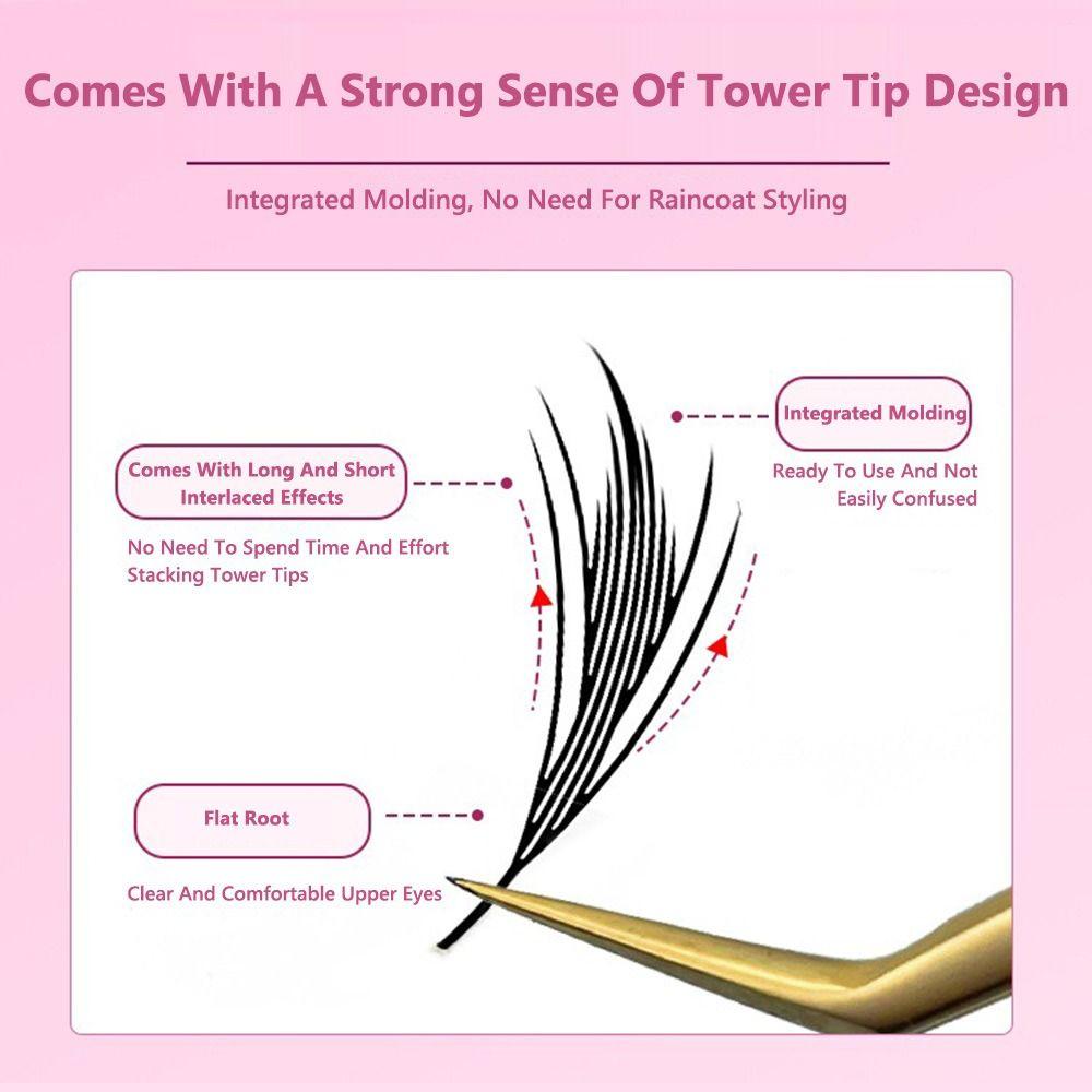 Набор пучковых ресниц 12 рядов Comic Wings Индивидуальные ресницы Ручной работы Накладные ресницы Инструменты для макияжа глаз