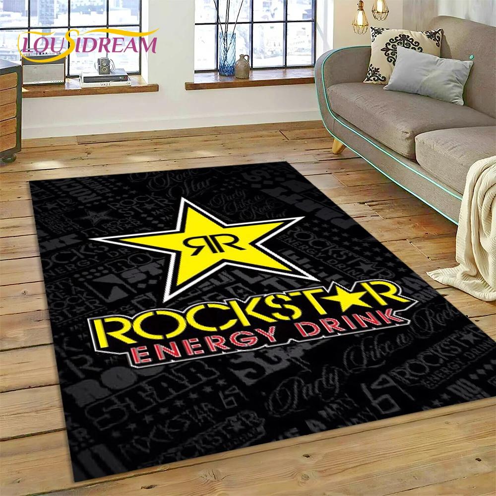 3D Коврик-Ковер Спортивный с Логотипом Rockstar Energy для Спальни Гостиной Дома Украшение Дивана, Большой Декоративный Коврик для Пола Детская Игровая, Подарок