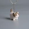 Cartoon Wooden Carving Cat Keychain Handmade Siamese Cat Keyring Ragdoll Cat Pendant  Kids