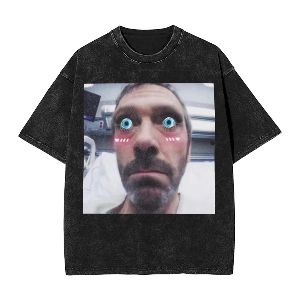 Harajuku Washed Shirts House MD Dr Gregory House Outfit Vintage TShirts Harajuku Streetwear Short Sleeve Summer Tee Shirt