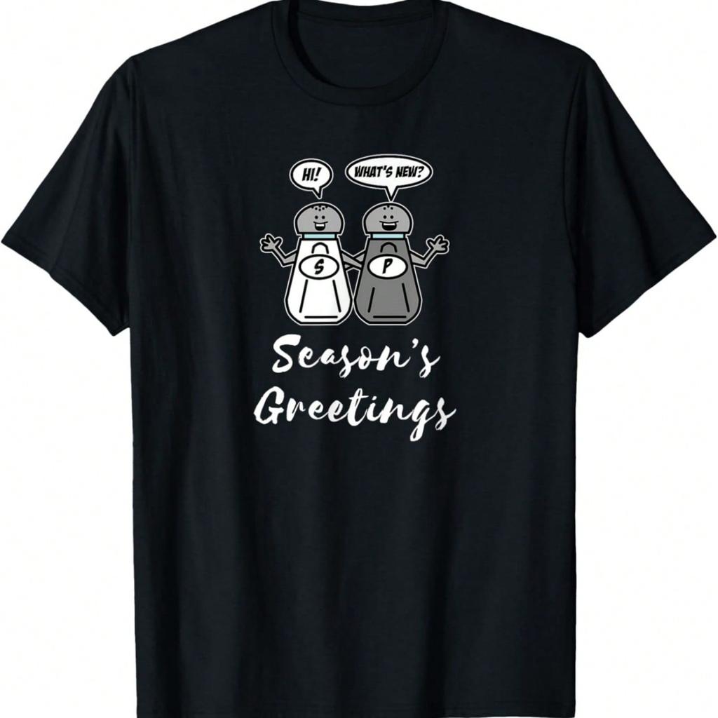 Season's Greetings Pun Salt Pepper Funny Christmas T-Shirt