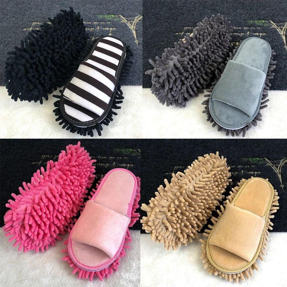 Microfiber Wiping Slippers Portable Cleaning Slippers Cleaning Tools Mopping Shoes Unisex