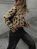 2024 Autumn/Winter Leopard Print Knit Sweater for Women - European & American Style