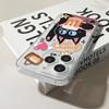 Cute Black Cat Strawberry Drink Clear Phone Case for iPhone 17 16 15 14 13 12 11 16E Series Pro Max Plus Double Layer Protection