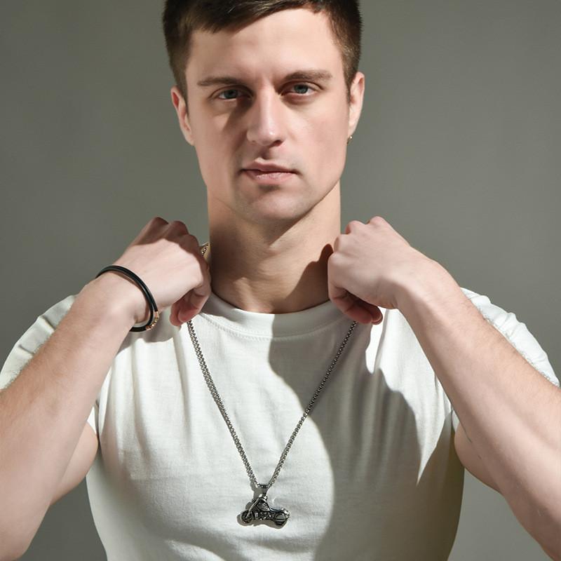 Stylish Motorcycle Pendant Necklace For Men And Women In Trendy Hip Hop Design