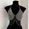 Vest, Small Pointed Cone, Tassel Pendant, Metal Chain, Splicing Combination, Top, Vest, Body Chain, Party Outfit Matching