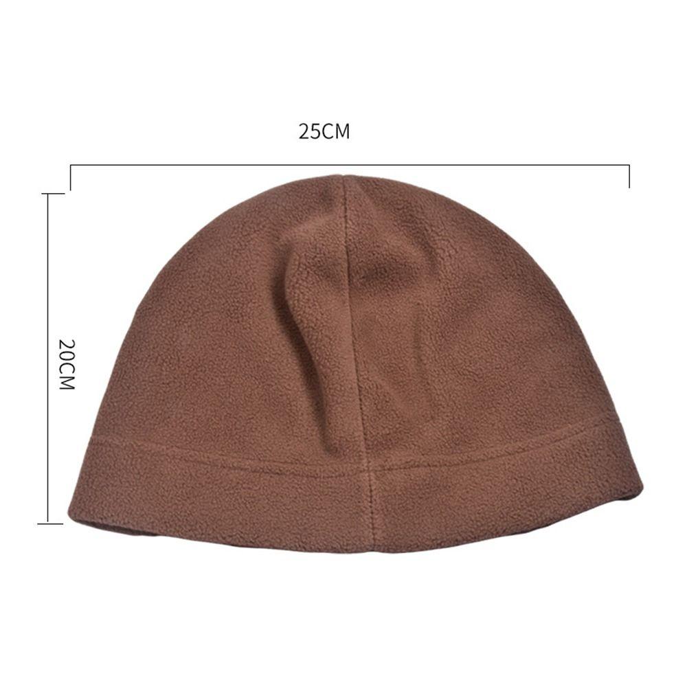 Winter Polar Fleece Beanie Hat Warm Slouchy Running Cycling Cap Soft Windproof Fleece Sports Hat for Men Women
