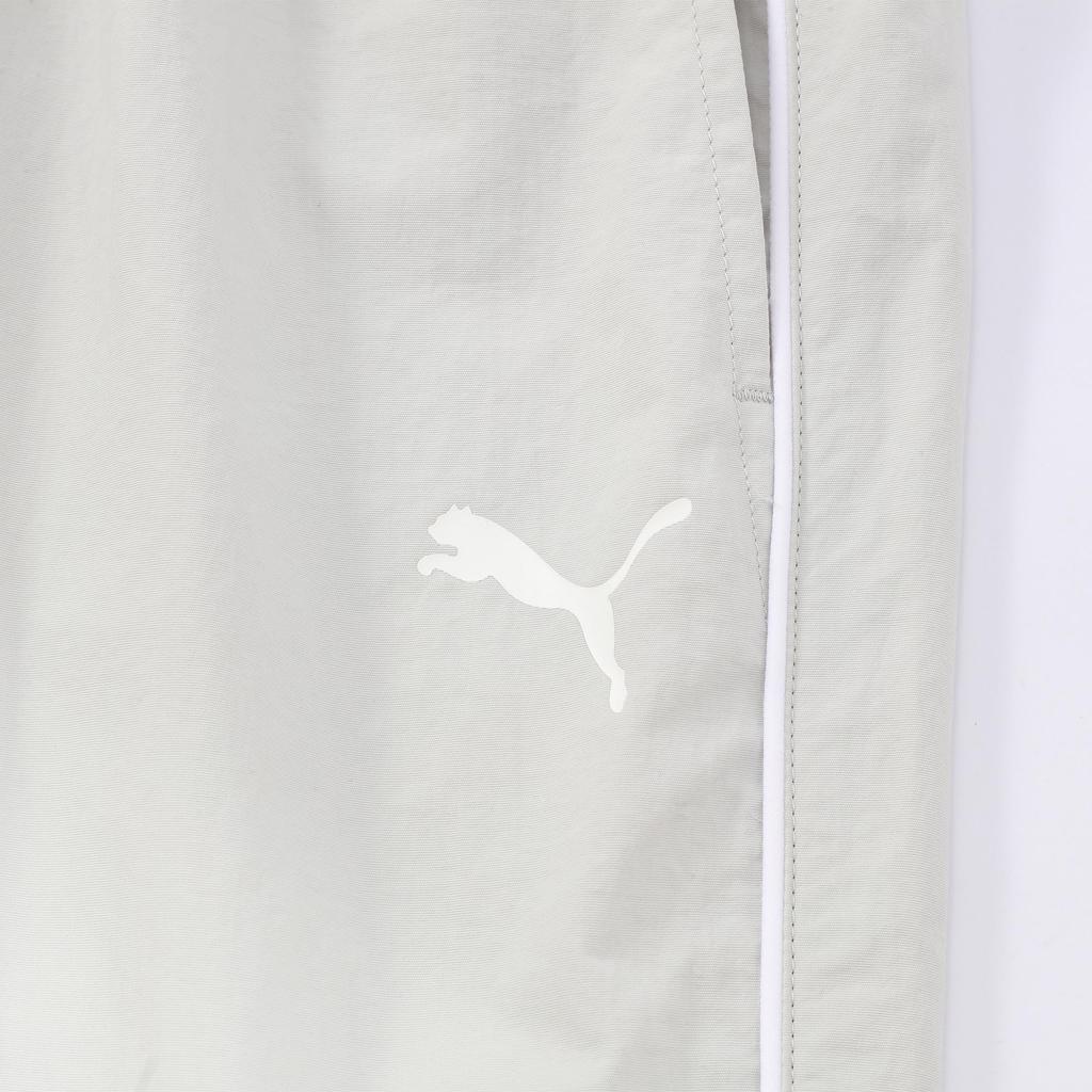 Puma Тканые однотонные повседневные брюки со шнуровкой женские, серые 686090-80