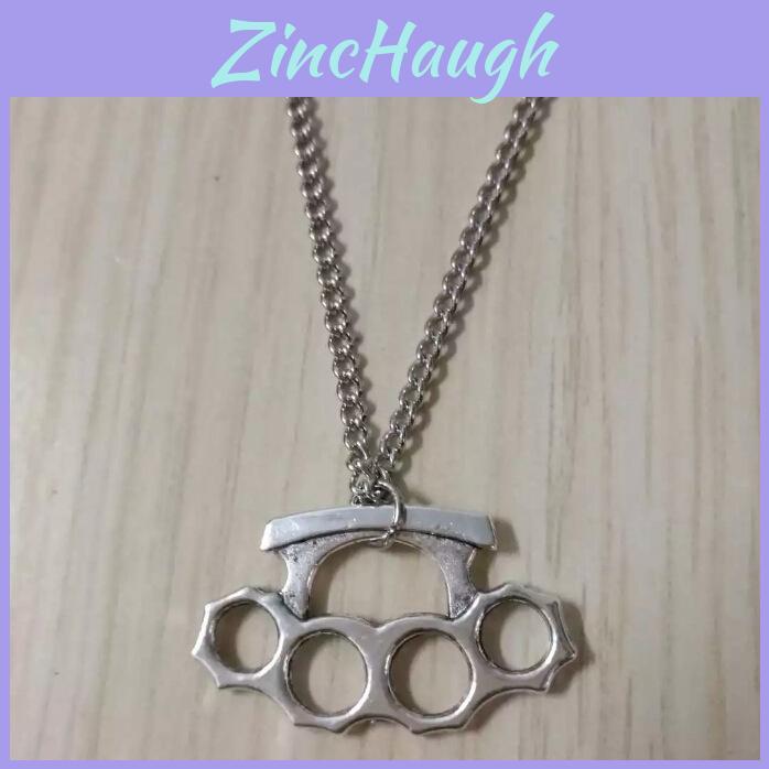 Vintage Style Alloy Pendant Necklace For Men Women With Geometric Design Fashion Accessory