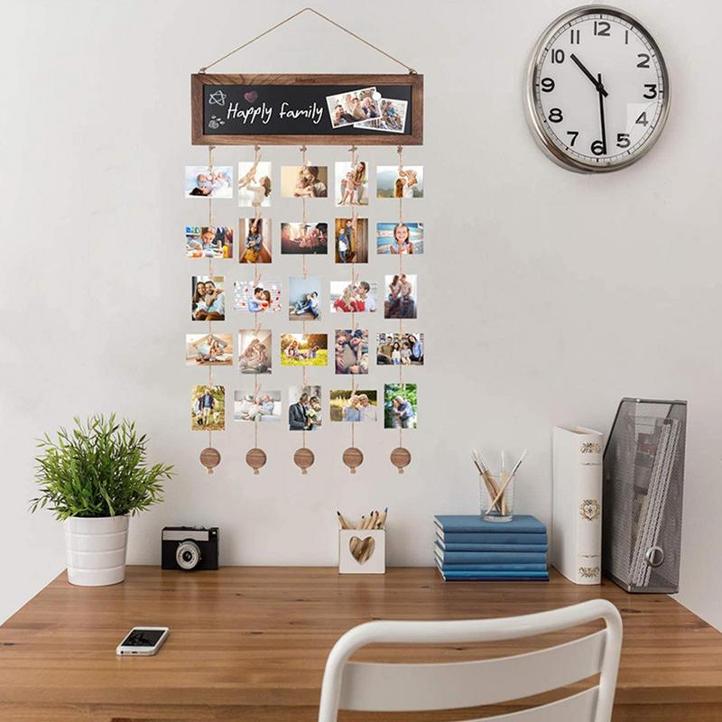 Hangings Picture Frames With String Wall Photo Display Grid Photo Hangings Clips String Cards Photo Display With 30 Clips