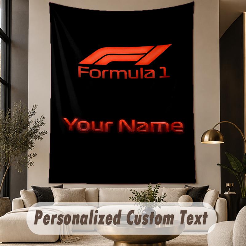 Custom Text Tapestry F1 Print Wall Tapestry Indoor Living Room Wall Decor