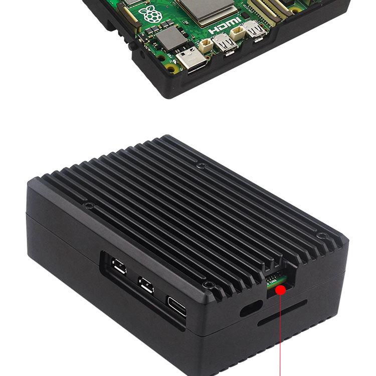 Алюминиевый бронированный корпус для Raspberry Pi 5 с термопастой