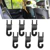 6Pcs Car Seat Headrest Hook ABS 10KG Vehicle Headrest Hook for Clothes Handbag Bottle