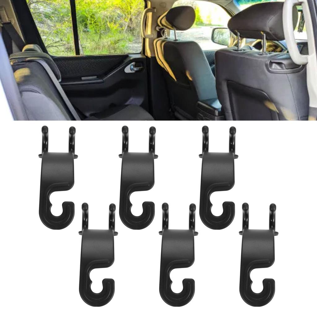 6Pcs Car Seat Headrest Hook ABS 10KG Vehicle Headrest Hook for Clothes Handbag Bottle