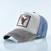 Кепка с вышивкой Животные нашивка Мужская Snapback Хип-хоп Папина кепка Женская Всесезонная Регулируемый козырек Кепка Винтаж Деним Бейсболка Минималистичная