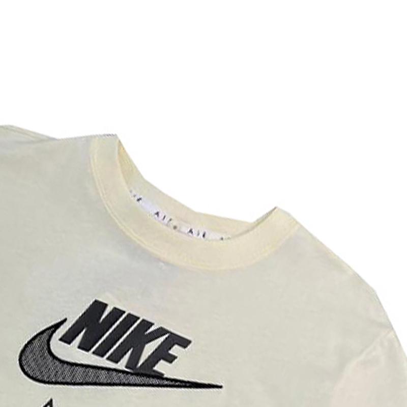 Nike Letter Logo Print American Vintage Casual Crew Neck Short Sleeve T-Shirt Women Tops White DN4862-113