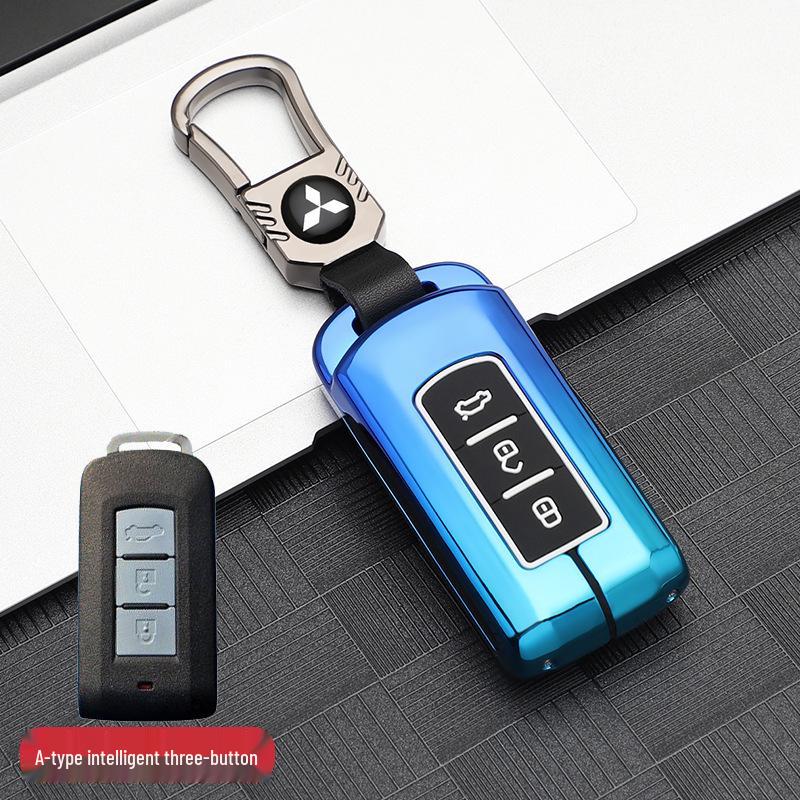 Чехол для ключа Mitsubishi для 2021 Outlander, Eclipse Cross, Pajero Sport, ASX: Модификация мужского корпуса и пряжки для автомобиля