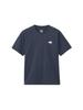 North Short Sleeve Cut and Sew Short Sleeve Back Square Logo Tee NT32447 Urban Navy M [The Face] T-Shirt