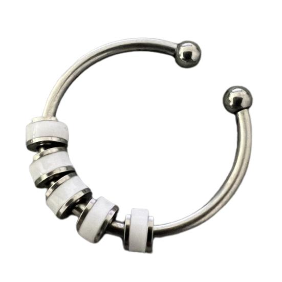 Открытое кольцо, регулируемое тонкое мастерство, облегчение беспокойства, с эмалированной бусиной, украшение для открытия, аксессуар унисекс