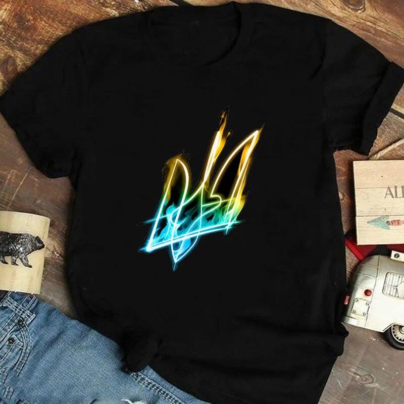 Ukraine Ladies T Shirt Summer Premium Short Sleeve T Shirt Flag Classic Ukraine Gift T Shirt Girls Harajuku Love T Shirt Tops Unisex