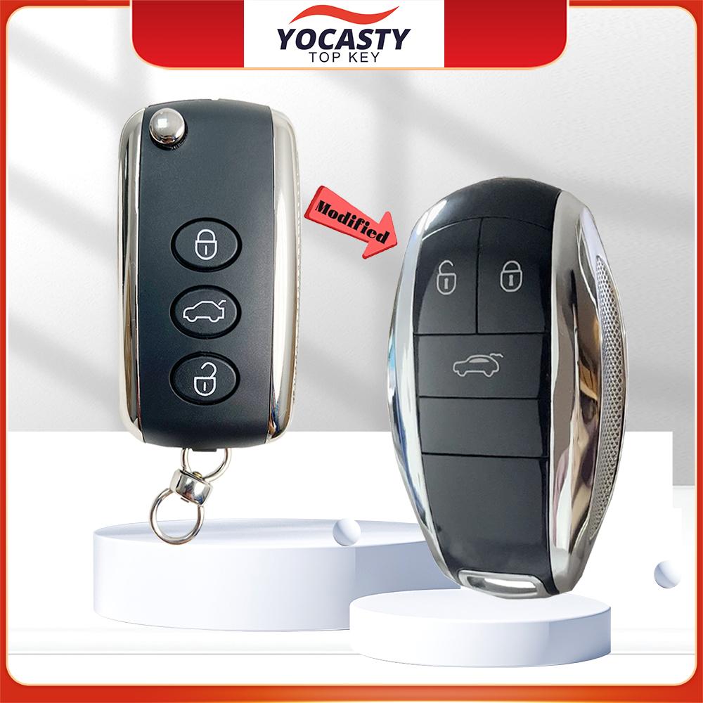 Yocasty Складной корпус ключа с пультом ДУ Брелок 3 кнопки Для Bentley Continental Gt Flying Spur 2005- Kr55Wk45032