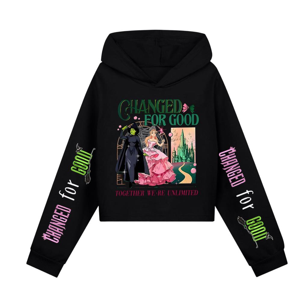 Children's Hooded Hood, Trendy Long Sleeved Witch Hoodie