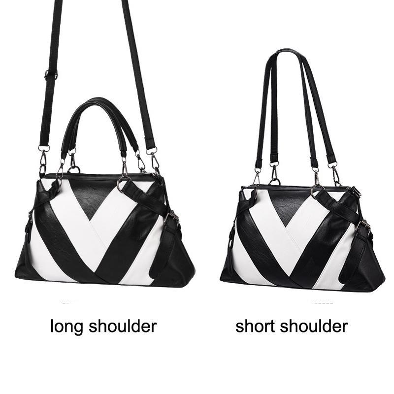 Patchwork Shoulder Bag Women Designer Handbag Bag Ladies PU Leather Crossbody Bag Female Solid Color Bag