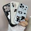 LZ12 Cat Cute Cartoon Clear Soft Wave Phone Cases for Samsung S24 S23 Ultra S20 FE A54 A14 A52s A51 Huawei Honor 90 Realme OPPO Protection Back Cover