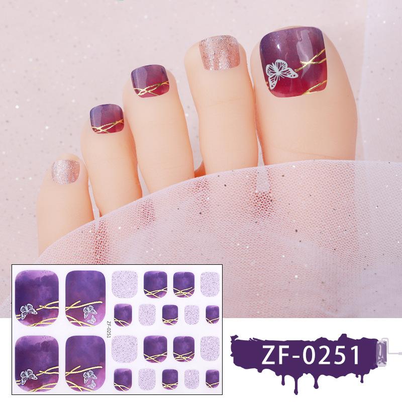 New Foot Stickers, Nail Art Stickers, Waterproof Onion Powder 5D Imitation Diamond Toenail Stickers