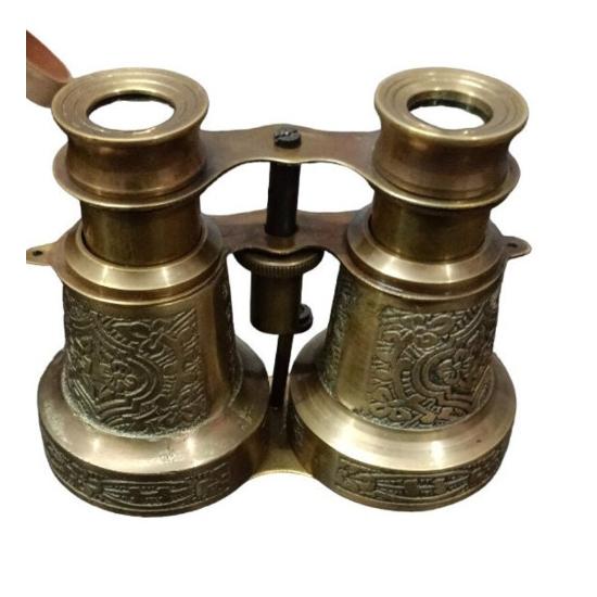 Винтажный латунный бинокль с тиснением, подзорные трубы, морской бинокль, оперные очки, пасхальный подарок, день святого валентина, день рождения, домашний декор