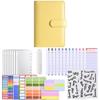 Macaron Color Cash Budget Ledger A6 PU Leather Folder Stickers Loose-sheet Notebook Business Gifts