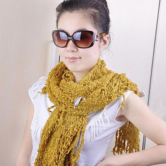 Women Leaf Tone Rhinestone Wedding Gift Brooch Pin