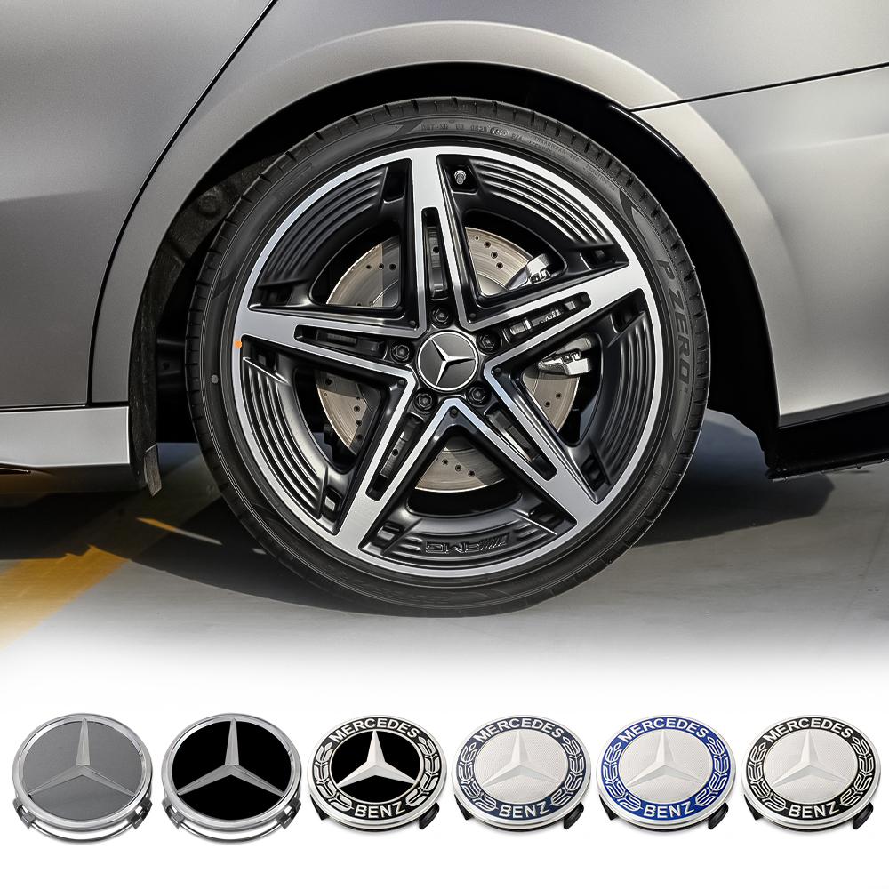 4Pcs 75MM Original Hub Caps Car Wheel Center Covers for Mercedes Benz A B C E M R G S Class Exclusive AMG W108 W124 W126 W140 LH3