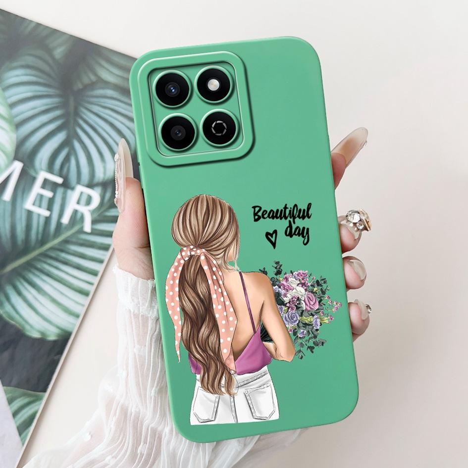 For Honor X7c 4G Case ALT-LX2 Shockproof Cover Sweet Girls Love Heart Soft Liquid Silicone Phone Cases For Honor 200 Smart Coque