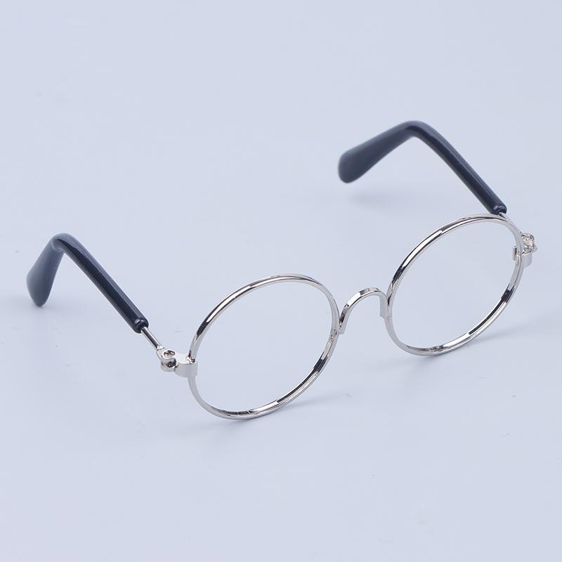 1Pcs Round Frame Lensless Eyewear 20cm Doll Glasses Miniature Eyeglasses Toy Doll Dressing Accessories