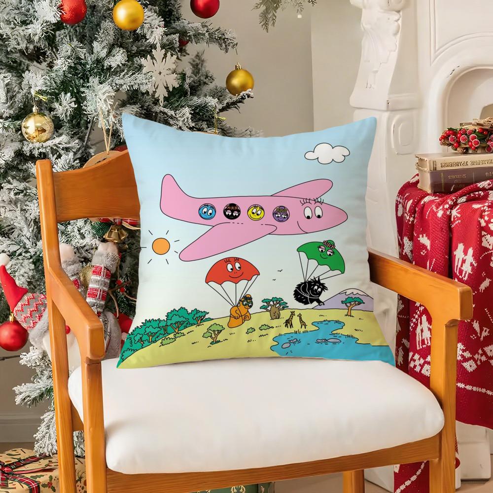 BBarbapapa Exquisite Pillow Case Silky elegant Comfort Sofa Bed Invisible zipper