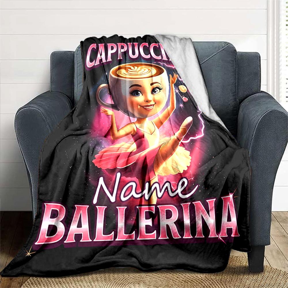 Customiz Name Personality Italian Brainrot animal Blanket Soft &Warm Sofa Office Bed Travel Lunch Break Blanket, Gift Suitable All Seasons