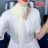1PC Elegant Outfit Multi-purpose Adorn Rose Temperament Long Silk Scarf Fashion Clothing Eye-catching Accessories